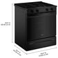 Whirlpool 30" Gas Smart Range in Black, , large