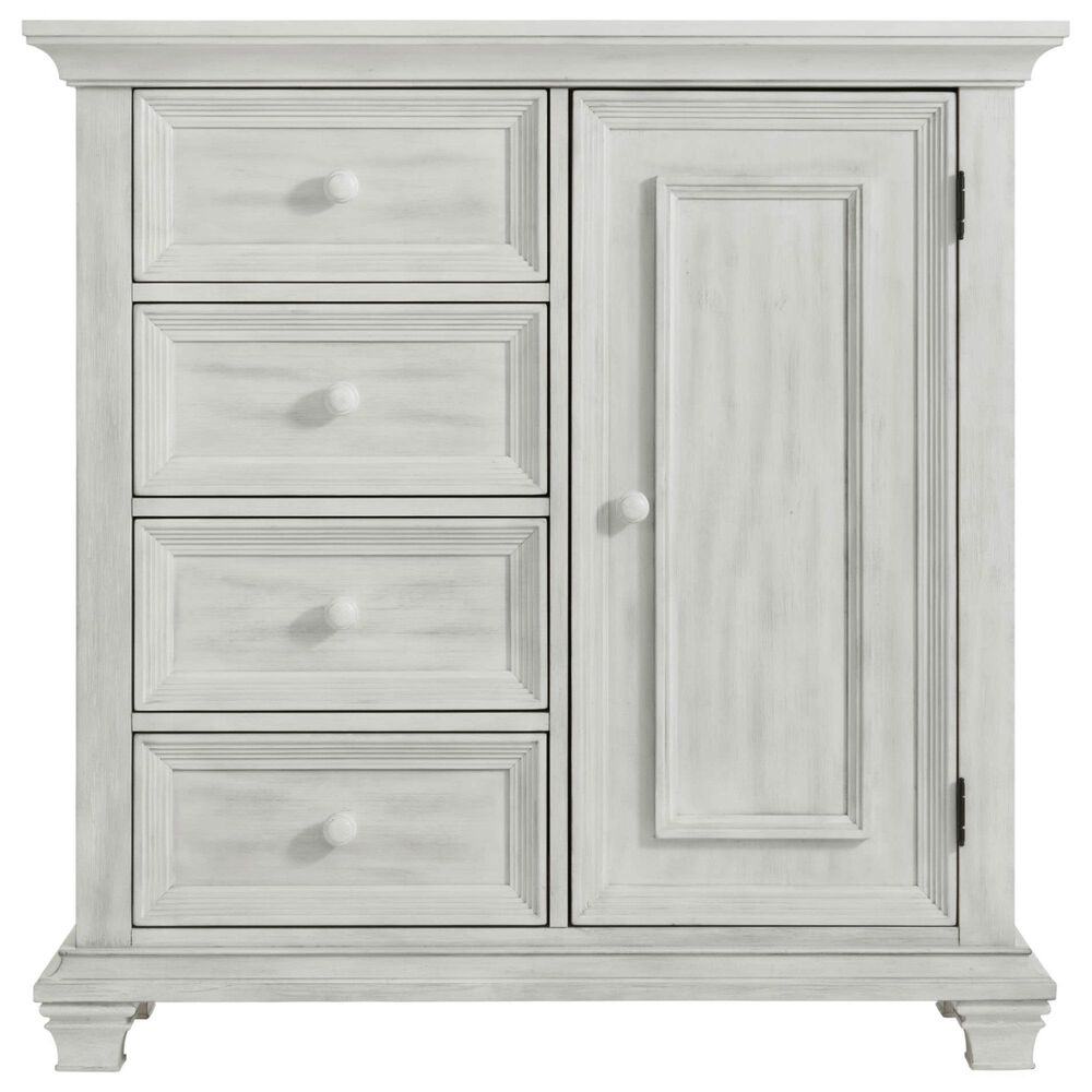 Oxford Baby Weston 4 Drawer 4 Shelf 1 Door Chifferobe in Vintage White, , large