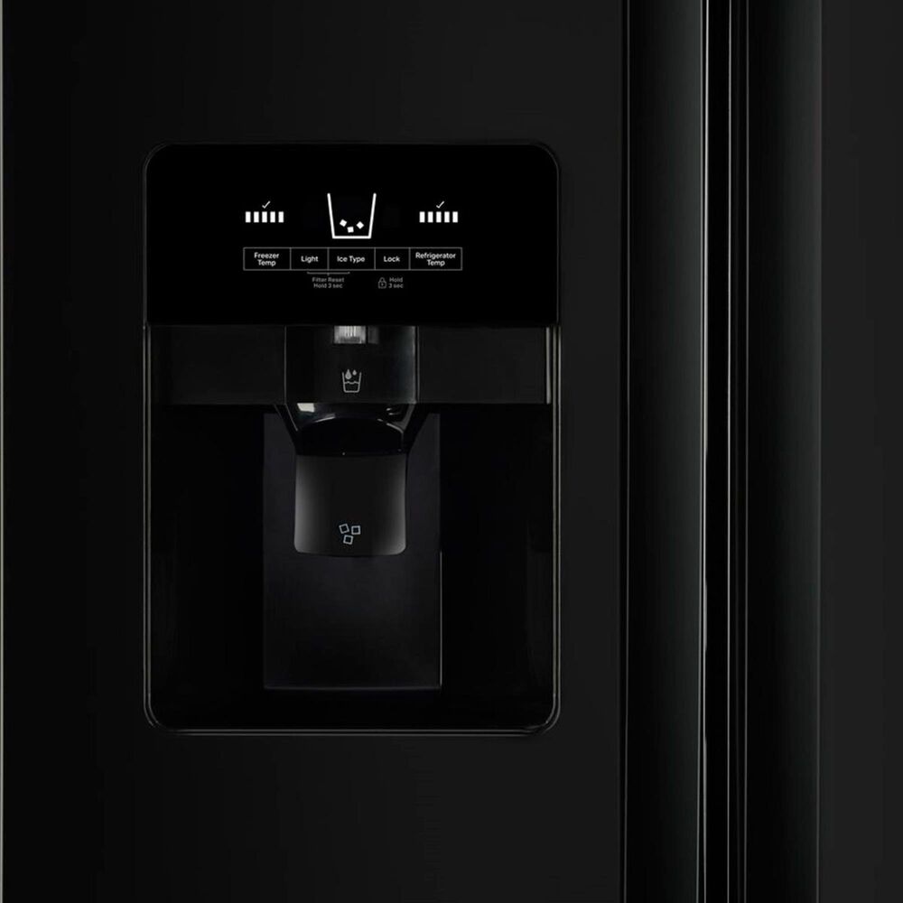 Whirlpool 24.6 Cu. Ft. 36&quot; Wide Side-by-Side Refrigerator in Black, , large