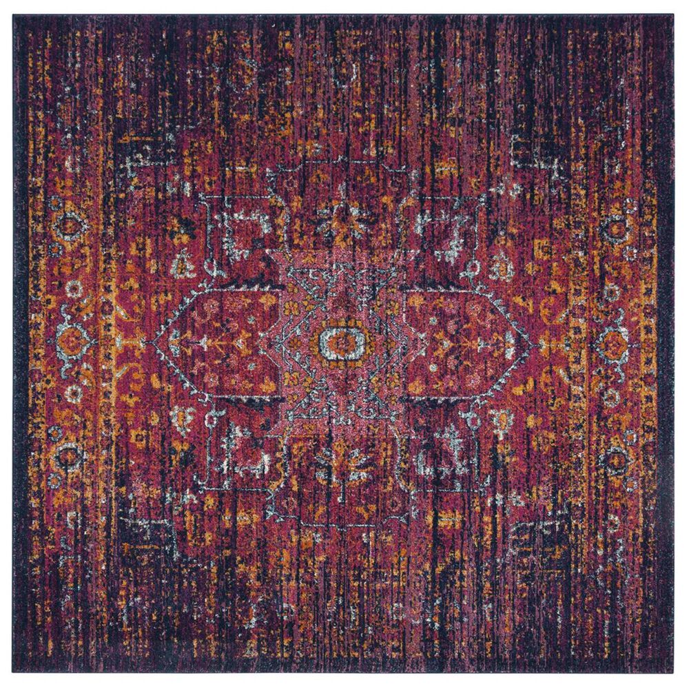 Safavieh Evoke EVK275F-5SQ 5&#39;1&quot; Square Blue/Fuchsia Area Rug, , large