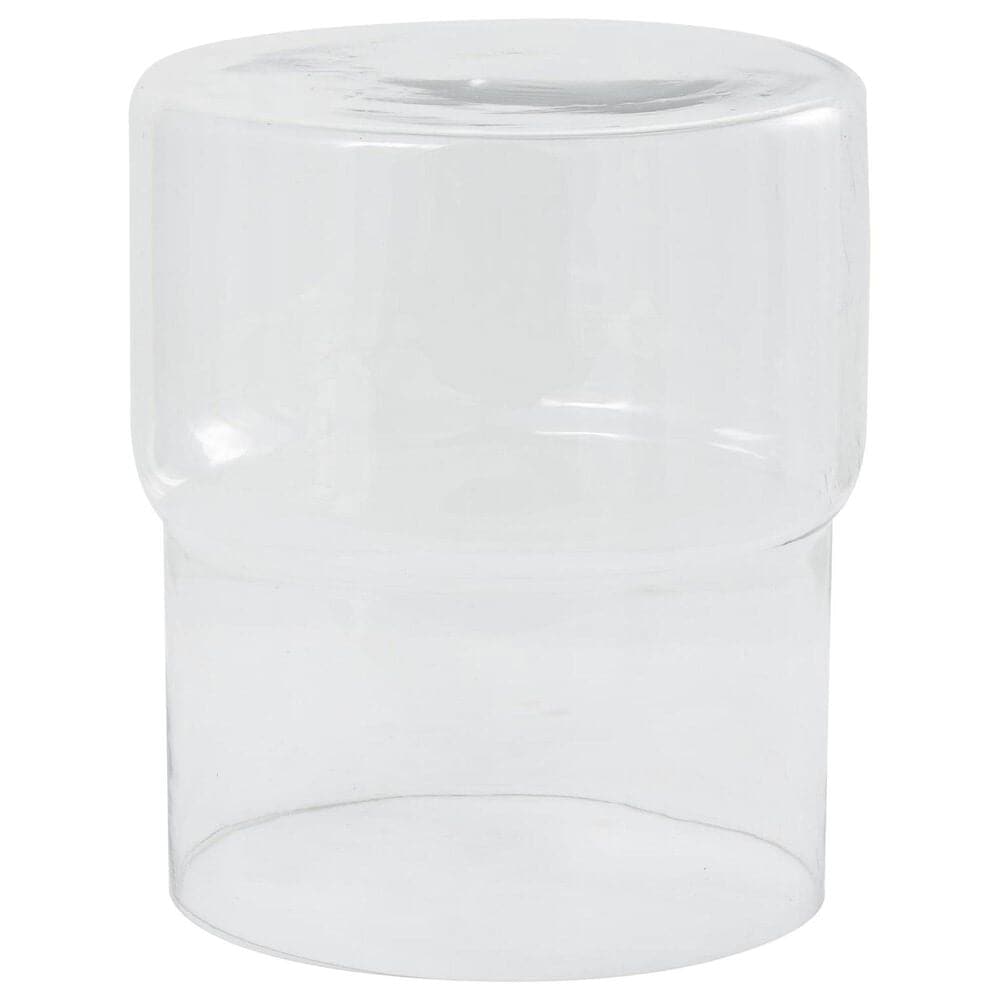 Maple and Jade Glass Modern Accent End Table in Clear, , large