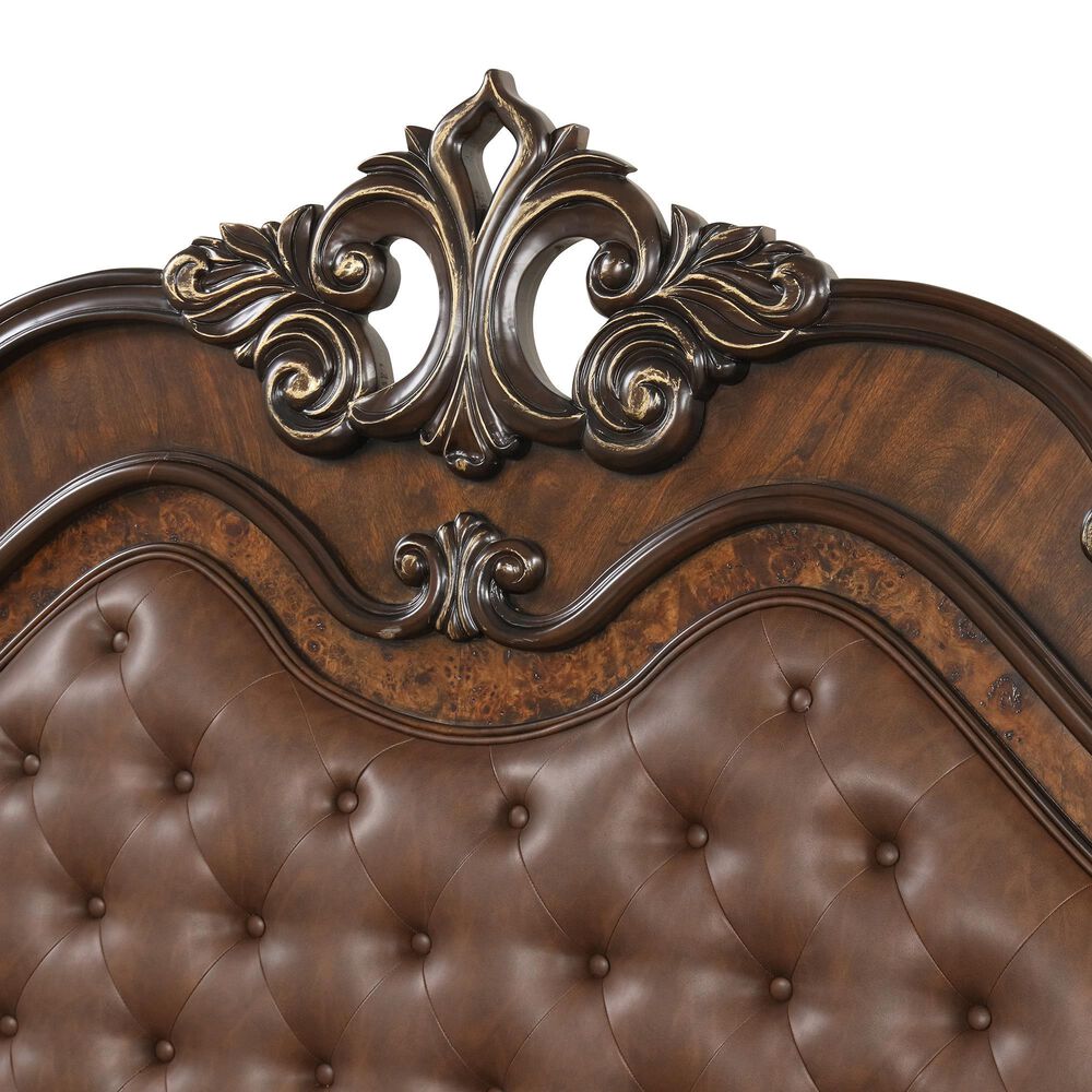 New Heritage Design Belle Notte King Sleigh Bed in Mahogany, , large