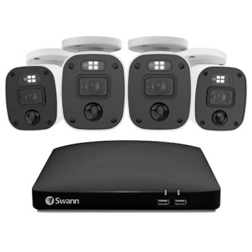 Swann Enforcer 4 Camera 8 Channel 1080p Full HD DVR Audio/Video Security System in White, , large