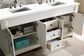 James Martin Vanities Brookfield 72" Double Bathroom Vanity in Bright White with 3 cm White Zeus Quartz Top and Rectangular Sinks, , large