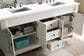 James Martin Vanities Brookfield 72" Double Bathroom Vanity in Bright White with 3 cm White Zeus Quartz Top and Rectangular Sinks, , large