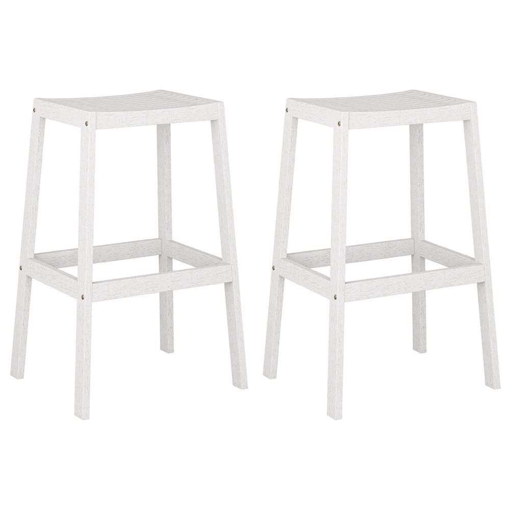 CorLiving Miramar Barstool in White (Set of 2), , large