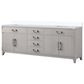 Lexora Home Laurel 84" Double Bathroom Vanity in White Oak with White Quartz Top and Rectangular Sinks, , large