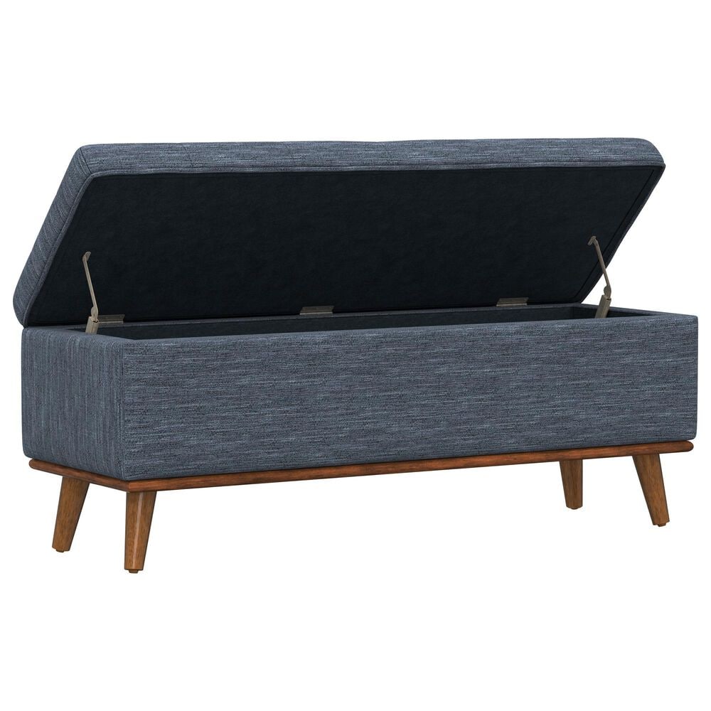Emerald Home Furnishings Rory Storage Bench in Dark Walnut, , large
