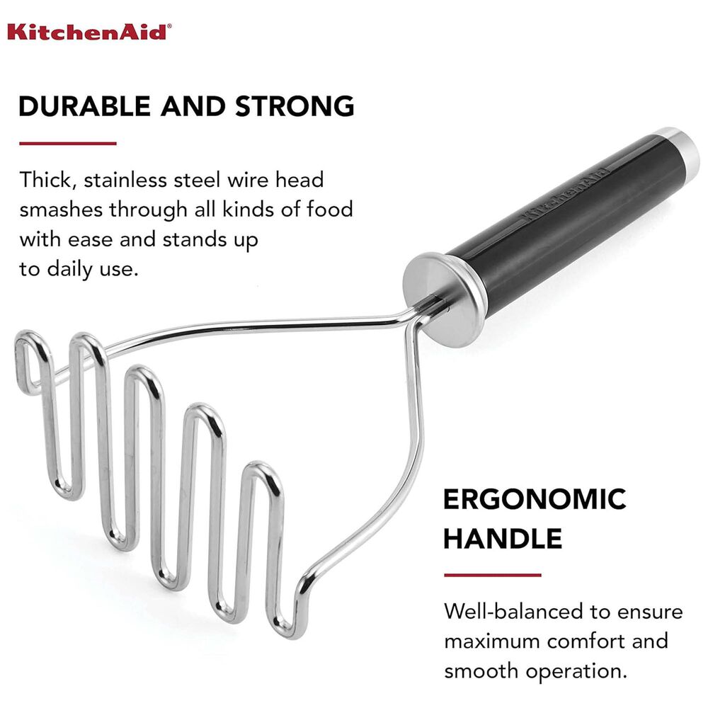 KitchenAid Gourmet Classic Wire Masher in Black and Stainless Steel, , large