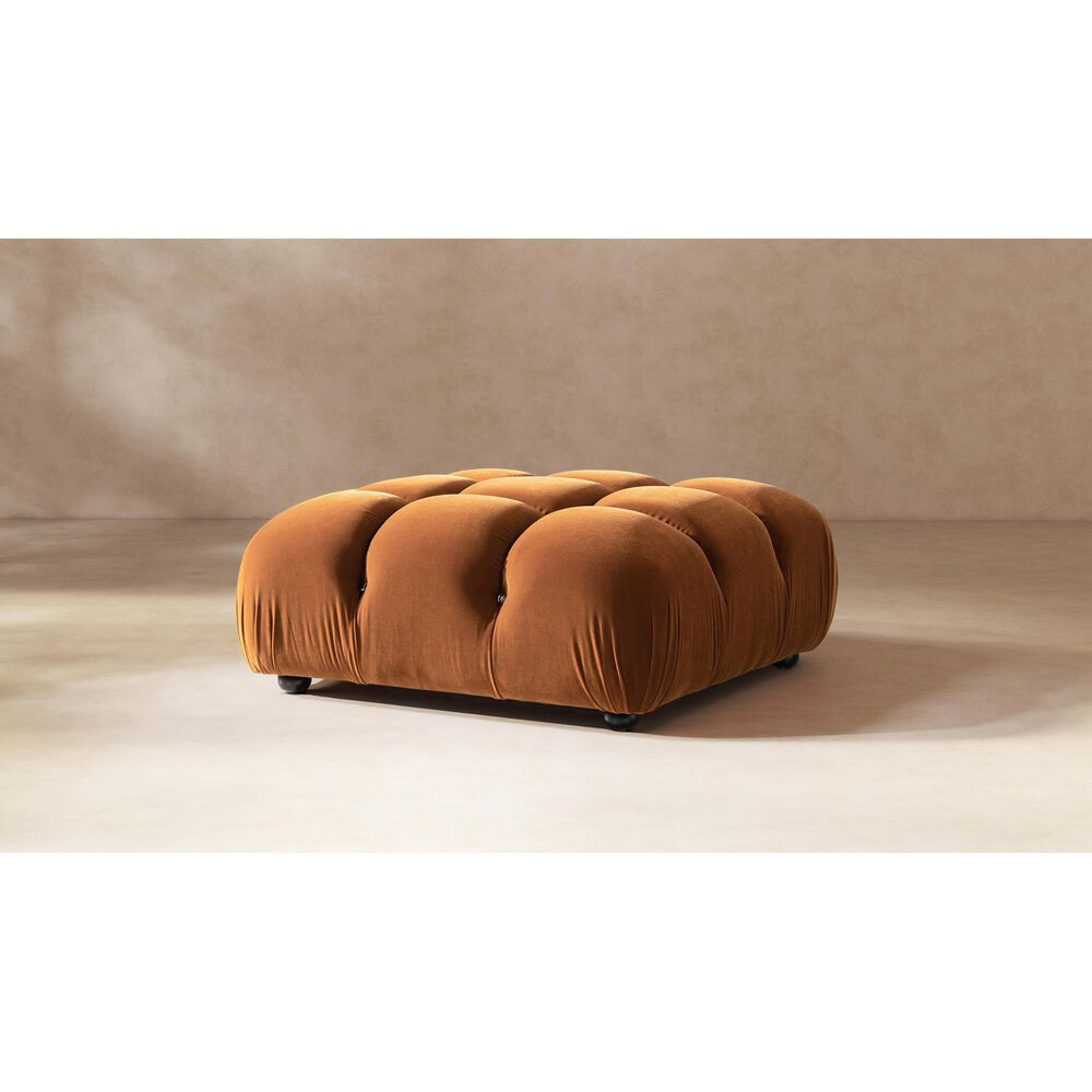 Jennifer Taylor Home Marcel Cocktail Ottoman in Burnt Orange, , large