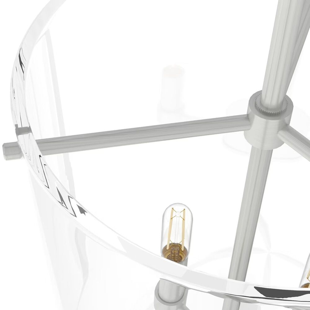 Hunter Sacha 3-Light Cloche Pendant in Brushed Nickel, , large