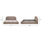 Jennifer Taylor Home Archie King Upholstered Platform Bed in Taupe Brown, , large