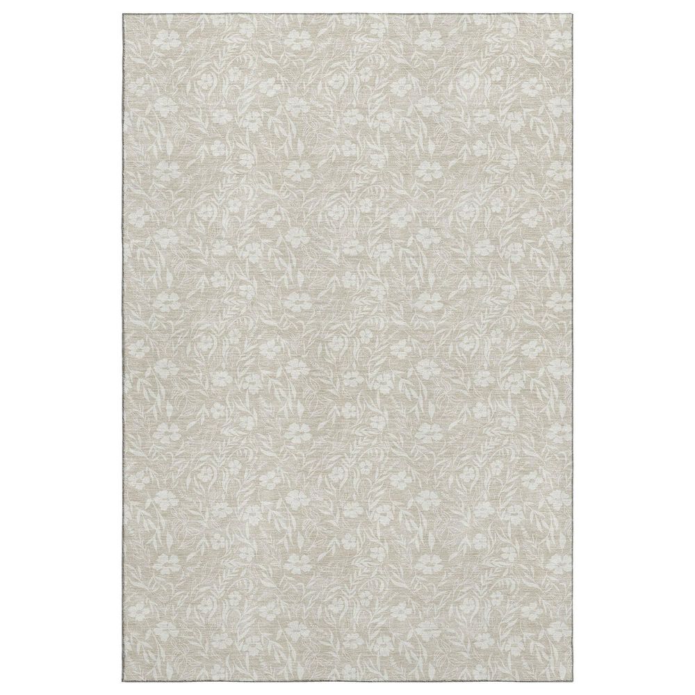Dalyn Rug Company Soft Essentials Floral Beige 8" x 10" Indoor/Outdoor Area Rug, , large