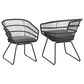 Hearth and Haven Terry Outdoor Dining Club Chair in Gray (Set of 2), , large