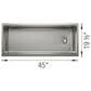 Blanco Inteos 45" Undermount Single Bowl Kitchen Sink in Satin Brushed Stainless Steel, , large