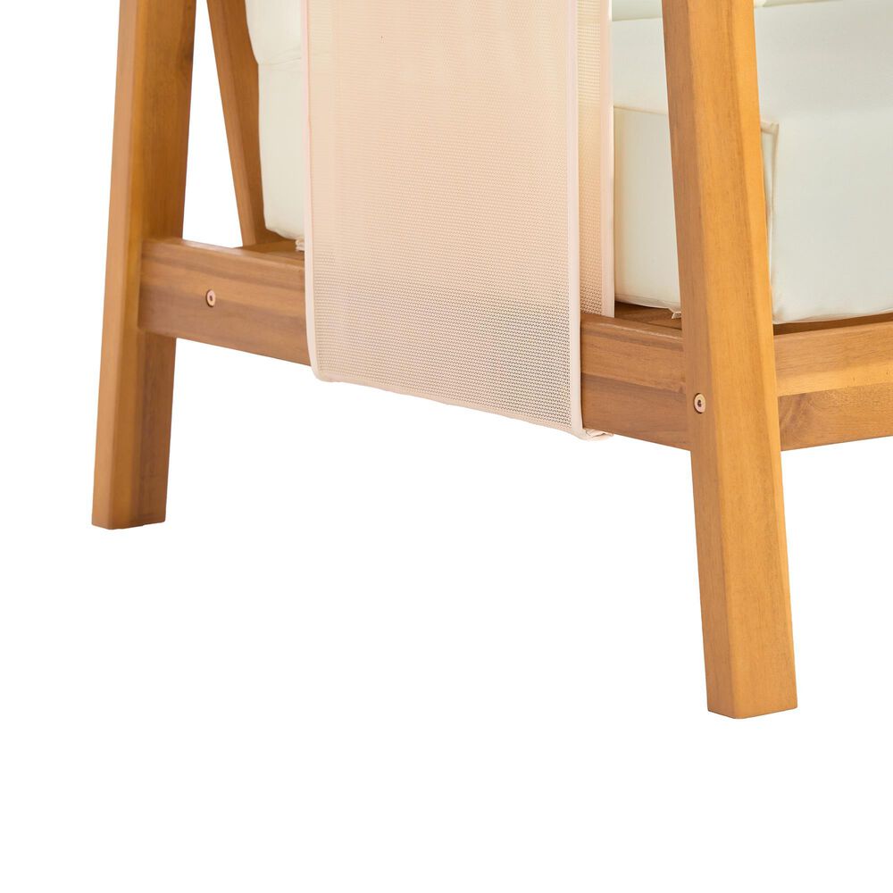 HOMLUX 2-Piece Outdoor Conversation Set with Cushions in Brown and Beige, , large