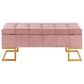 Lumisource Midas Storage Bench in Pink/Gold, , large