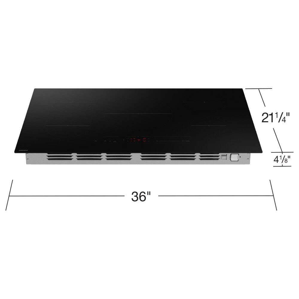 Samsung Bespoke 2-Piece Kitchen Package with White Bespoke 30" Double Wall Oven and Black 36" Induction Cooktop, , large