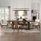 HOMLUX Koen Upholstered Side Chair with Beige Chenille Upholstery in Brown Oak (Set of 2), , large