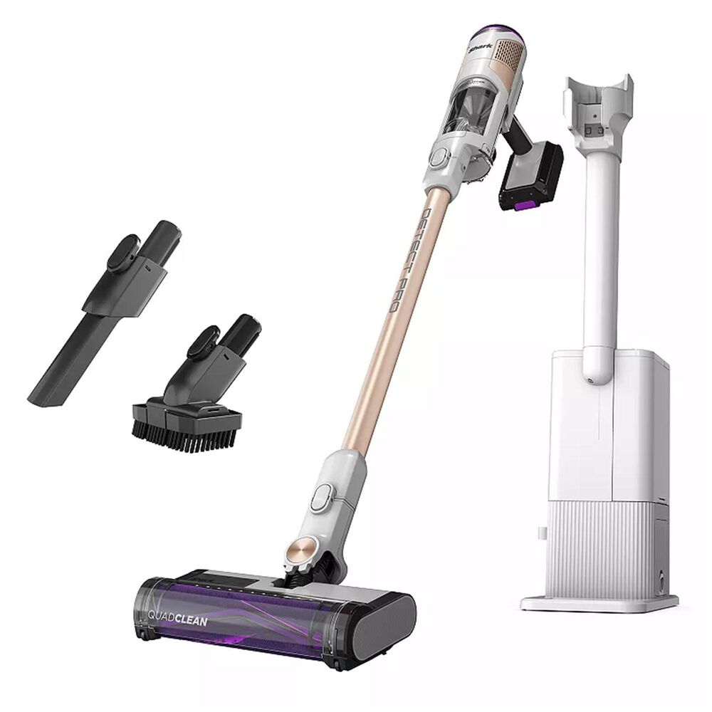 Shark Cordless Detect Pro Upright Vacuum in White and Brass, , large