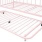 Furniture of America Wren Twin Daybed with Trundle in Pink, , large