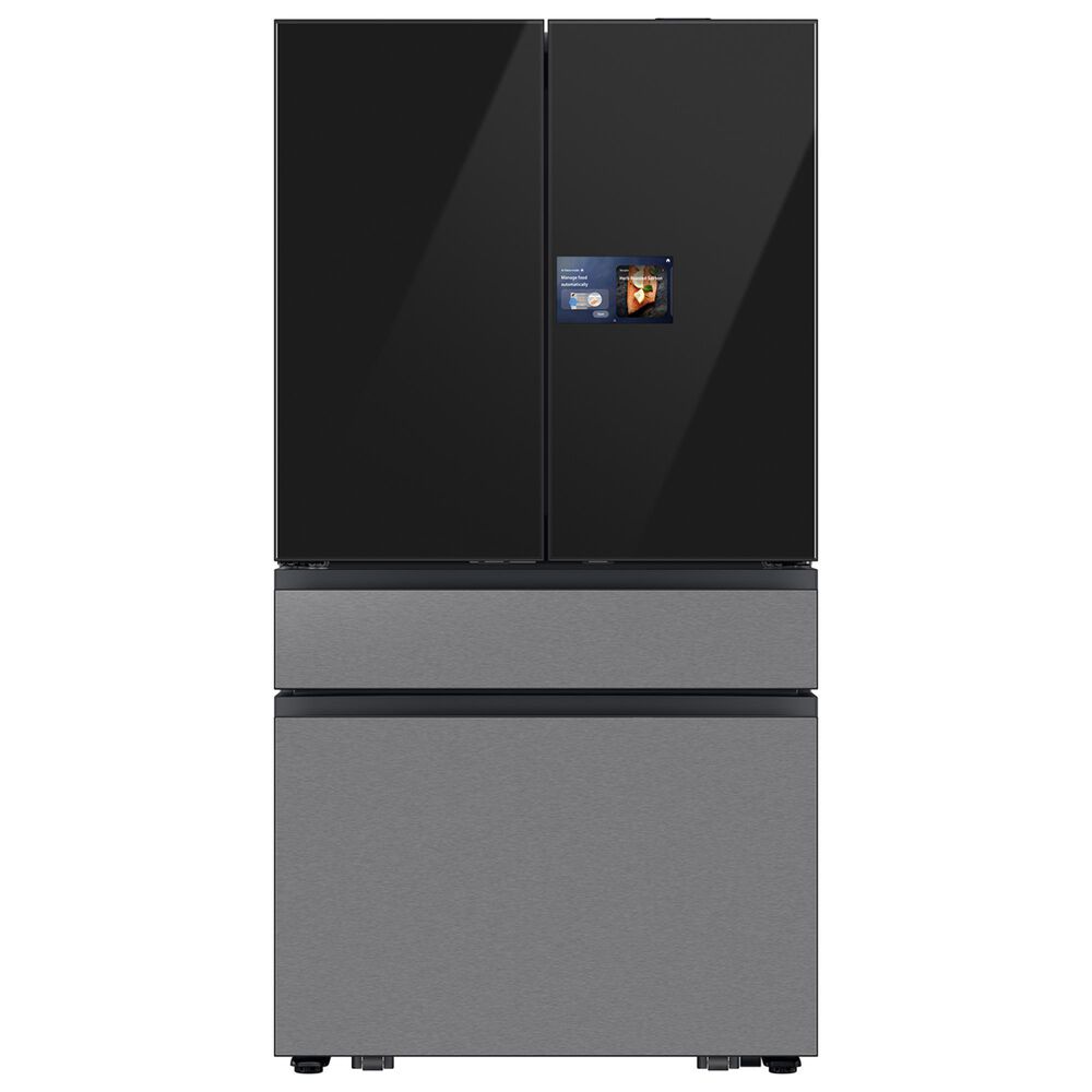 Samsung 28.6 Cu. Ft. Bespoke 4-Door French Door Refrigerator with AI Home & AI Vision Inside in Charcoal Glass and Stainless Steel, , large