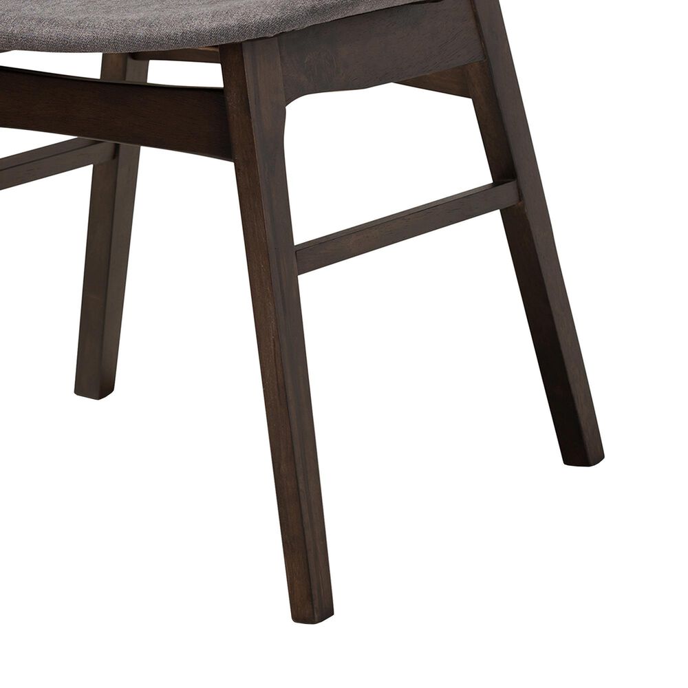 Baxton Studio Britte Side Chair with Dark Grey Cushion in Dark Oak Brown (Set of 4), , large