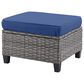 Sunwell Garden 6-Piece Patio Chat Set with Two Ottoman in Navy, , large