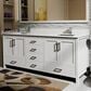 Lexora Home Jacques 72" Double Bathroom Vanity in White with 2 cm White Quartz Top and Rectangular Sinks, , large