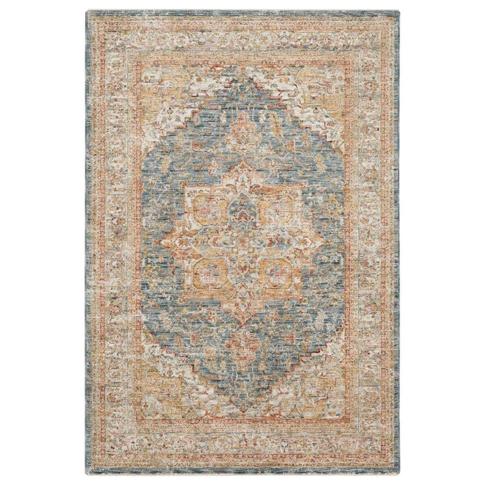 Nourison Sahar 9"3" x 12"7" Ivory and Blue Area Rug, , large