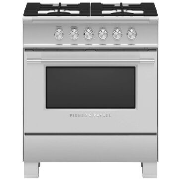 Fisher & Paykel 30" Freestanding Classic Dual Fuel Range in Stainless Steel, , large