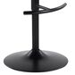 LumiSource Matisse Adjustable Swivel Barstool with Cream Fabric Upholstery in Black (Set of 2), , large