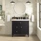 James Martin Vanities Lorelai 36" Single Vanity in Black Onyx with 3 cm Arctic Fall Solid Surface Top, , large