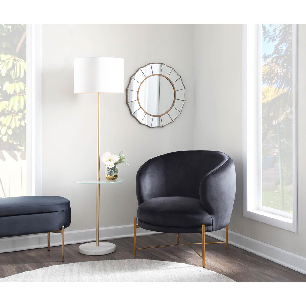 Lumisource Chloe Floor Lamp in White and Gold, , large