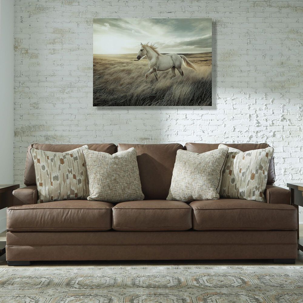 Ashley VillaCourt Stationary Sofa in Caramel, , large