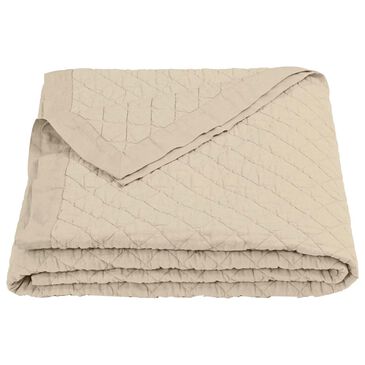 HiEnd Accents Diamond Full/Queen Quilt in Light Tan, , large