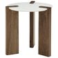 Ashley Isanti Round End Table in White and Brown, , large