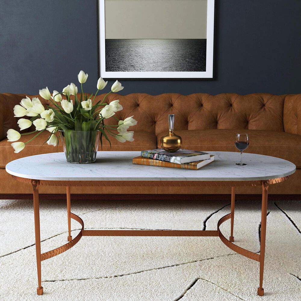 Butler Specialty Company Legionary Coffee Table in Copper and White, , large