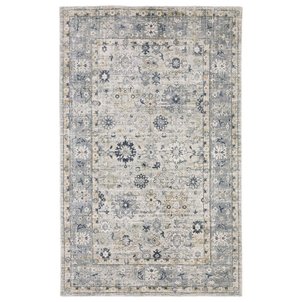 Oriental Weavers Windham WIN01 Ivory and Blue 8" x 10" Area Rug, , large