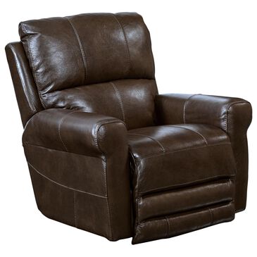 Catnapper Hoffner Power Lay Flat Recliner in Chocolate, , large