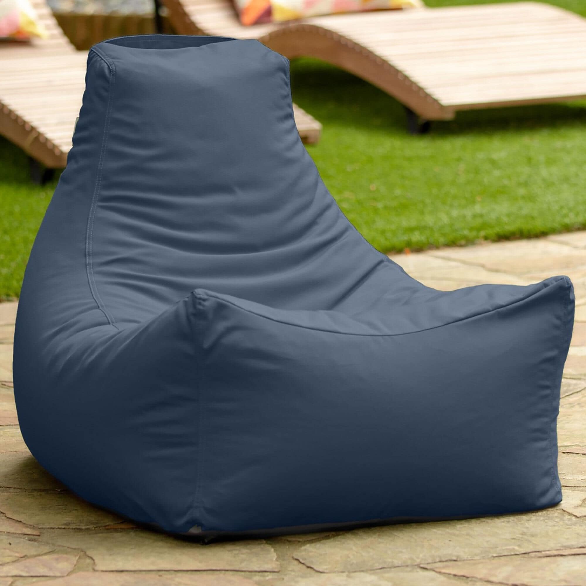 Jaxx Juniper Patio Bean Bag Chair in Navy