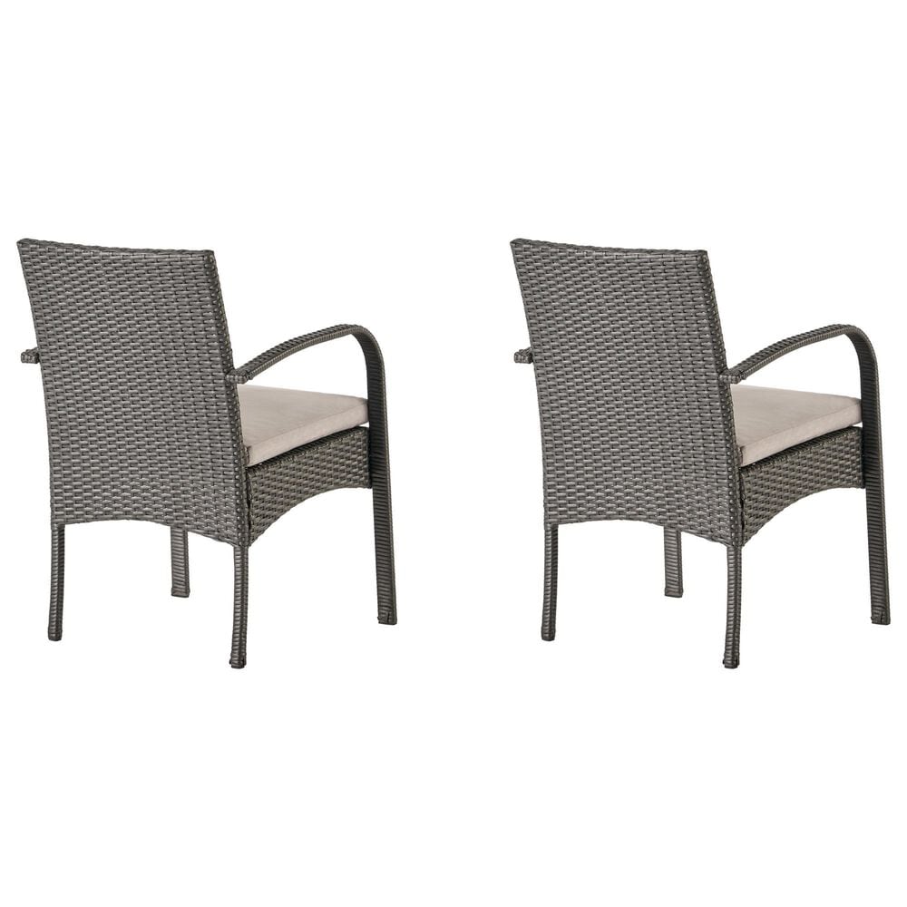 Hearth and Haven Cordoba Outdoor Dining Chair with Cushions in Grey &#40;Set of 2&#41;, , large