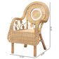 Baxton Studio Putri Rattan Arm Chair in Natural Brown, , large