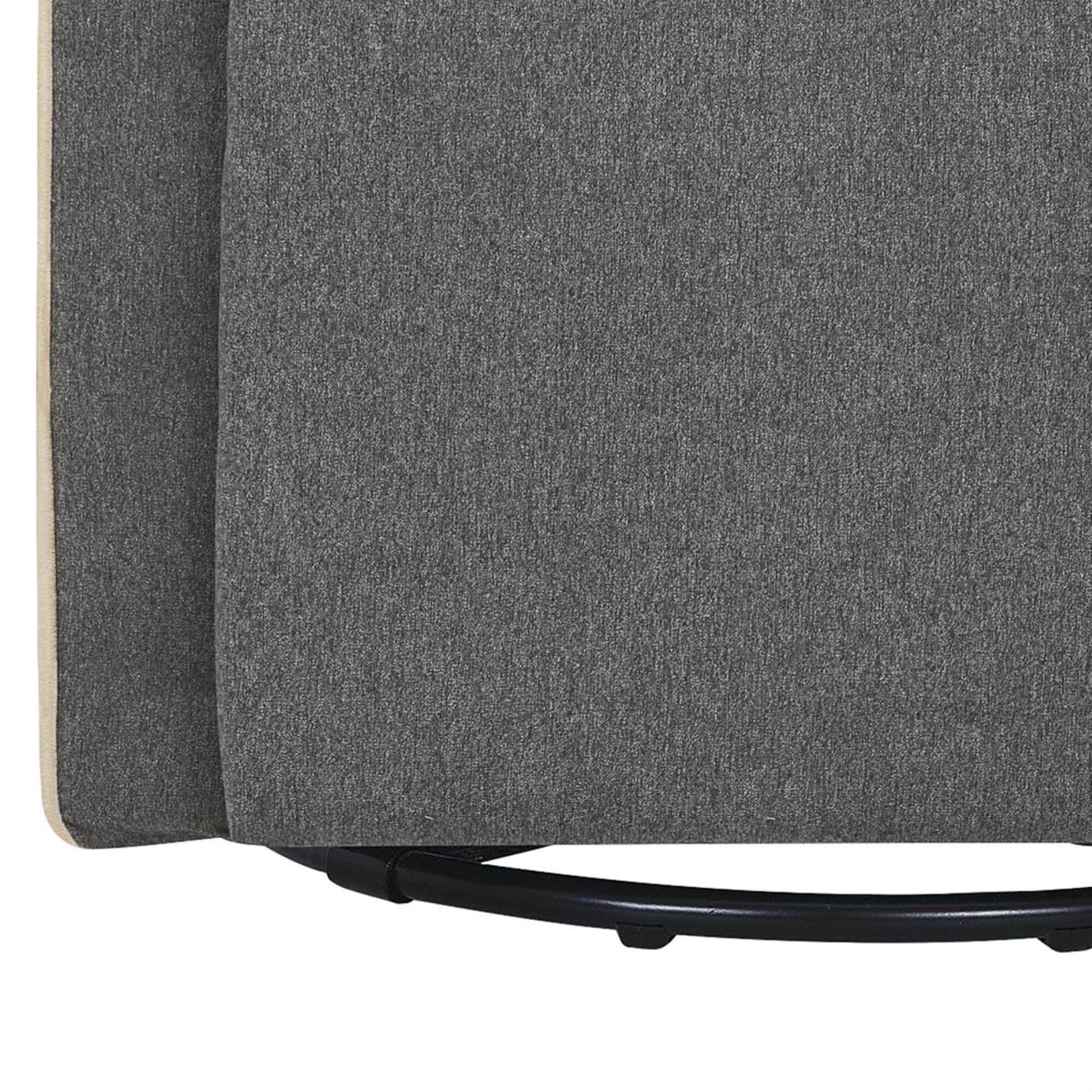 DaVinci Olive Swivel Glider with Bonus Ottoman in Dark Grey and