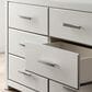 Ashley Zuraleus 6-Drawer Dresser and Mirror in Matte White and Chrome, , large