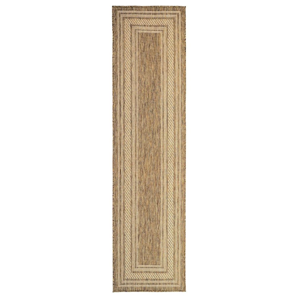 Nourison Horizon HOZ03 Natural 2" x 6" Indoor/Outdoor Runner, , large