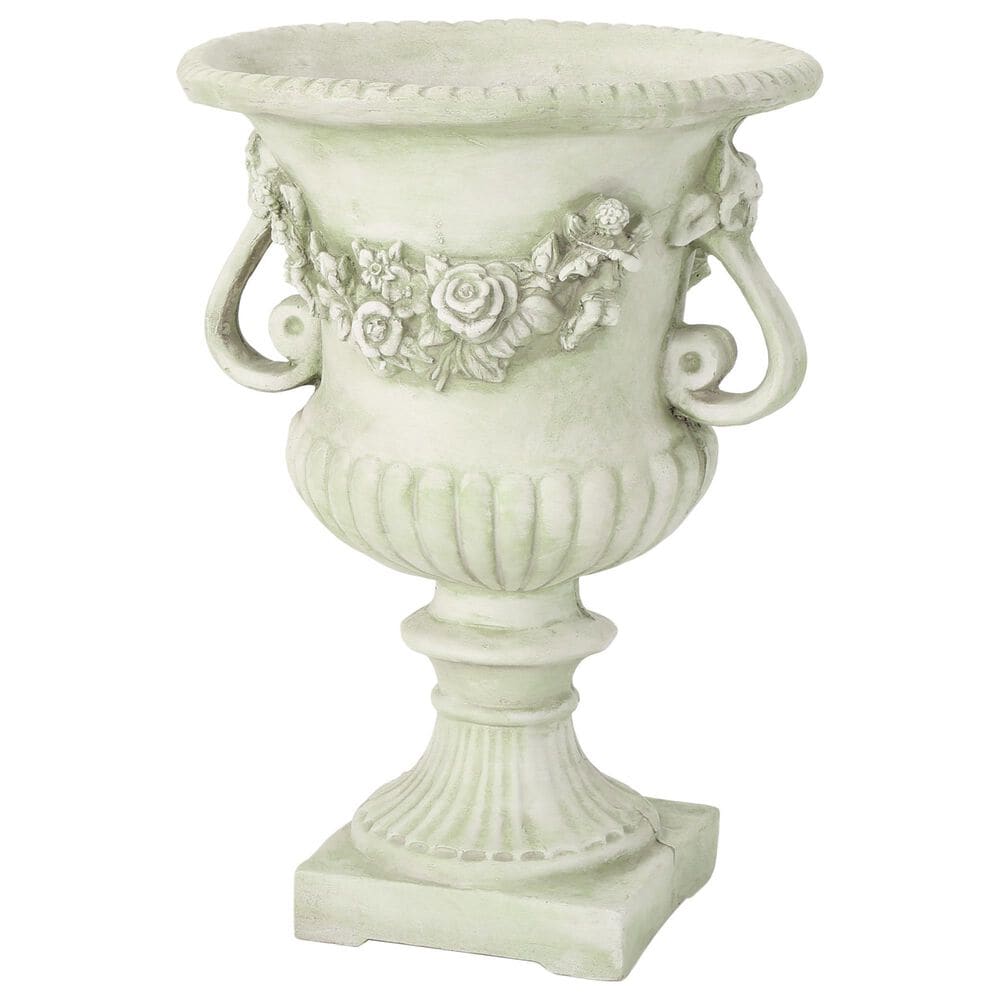Hearth and Haven Outdoor Garden Urn Planter in White, , large