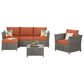 HOMLUX 6-Piece Patio Conversation Set in Orange Red, , large