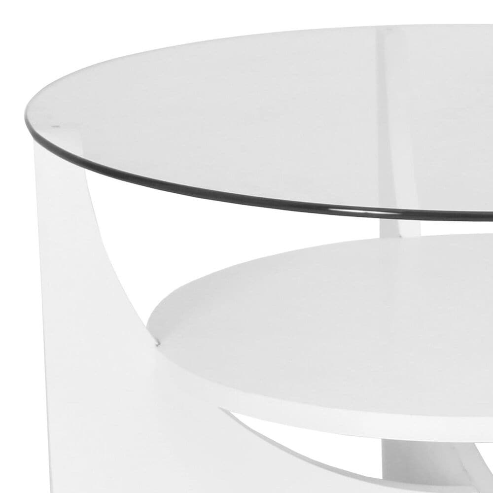 Lumisource U-Shaped Coffee Table in White and Clear, , large