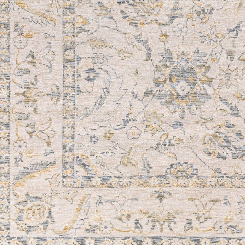 Surya Chicago CHG2300 7&#39;10&quot; Round Light Beige, Slate, Mustard, Light Grey Area Rug, , large